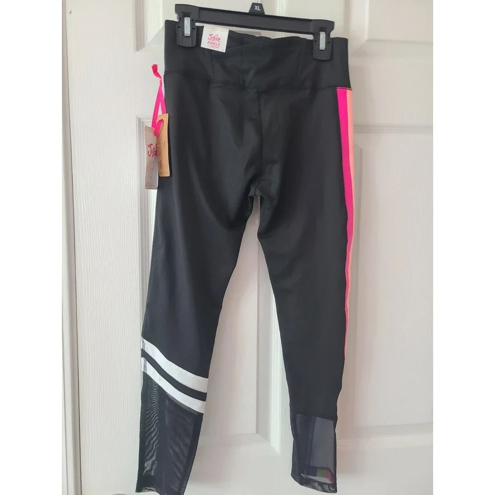 Girl's Justice J Sport Cross Black Active Leggings  Size L 12/14 NWT